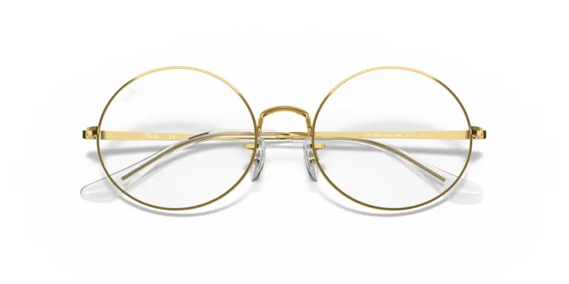 Unisex RX1970V 3086 Montature da vista Metallo Oro Rotonda miniatura 2