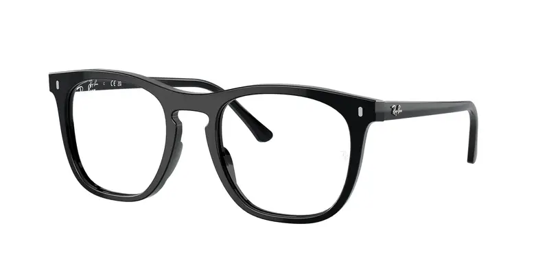 Ray - Ban Unisex RX2210V  2000 Montature da vista Acetato Nero Trasparente Squadrata Normale
