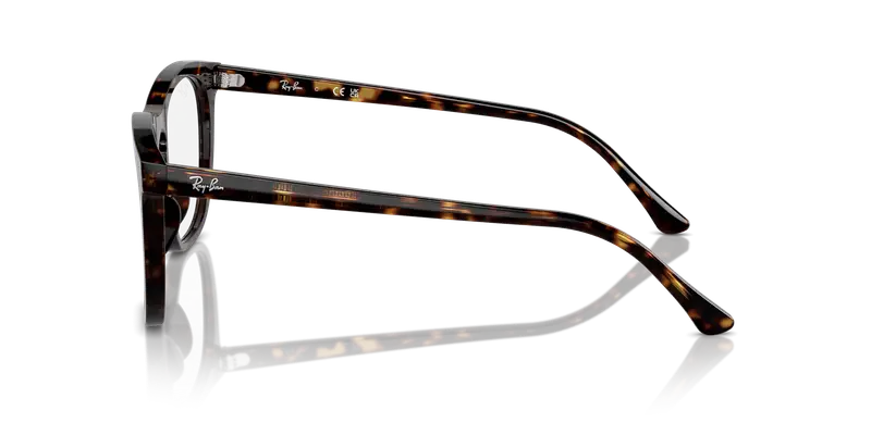 Ray - Ban Unisex RX2210V 2012 Montature da vista Acetato Tartaruga Trasparente Squadrata Normale miniatura 3