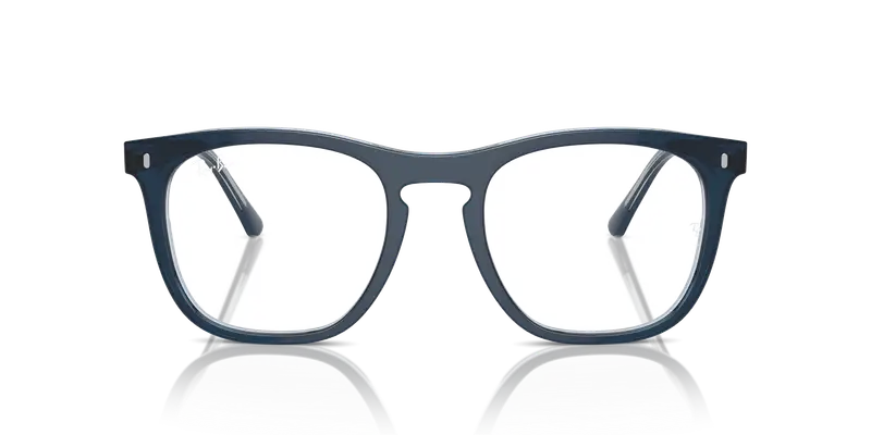 Ray - Ban Unisex RX2210V 8324 Montature da vista Acetato Blu Trasparente Squadrata Normale miniatura 2