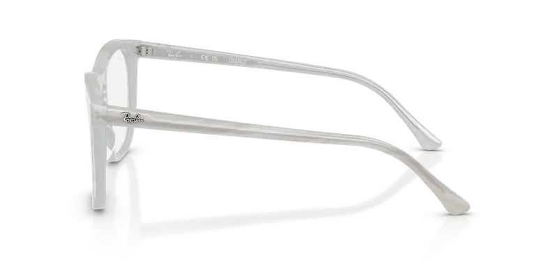 Ray - Ban Unisex RX2210V 8382 Montature da vista Acetato Blu Trasparente Squadrata Normale miniatura 3