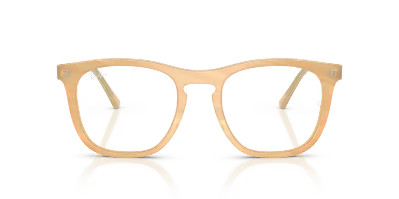 Ray - Ban Unisex RX2210V 8383 Montature da vista Acetato Marrone Trasparente Squadrata Normale miniatura 2