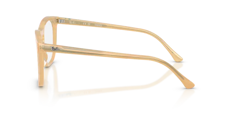 Ray - Ban Unisex RX2210V 8383 Montature da vista Acetato Marrone Trasparente Squadrata Normale miniatura 3