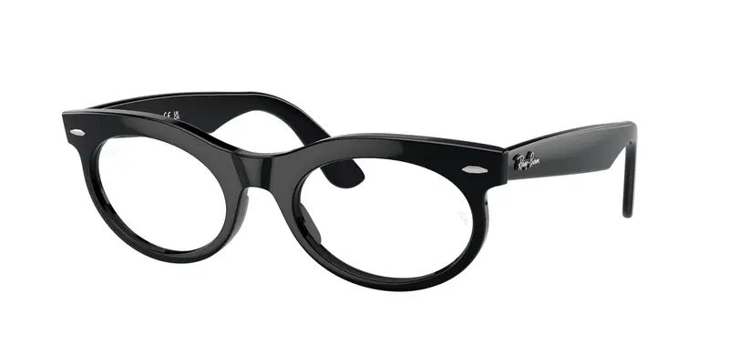 Ray - Ban Unisex RX2242V WAYFARER OVAL 2000 Montature da vista Acetato Nero Trasparente Rotonda Normale