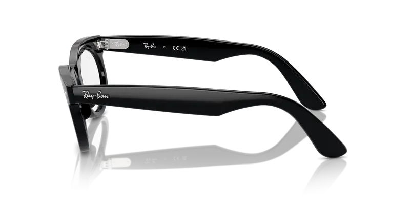 Ray - Ban Unisex RX2242V WAYFARER OVAL 2000 Montature da vista Acetato Nero Trasparente Rotonda Normale miniatura 3