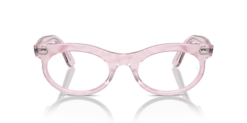 Ray - Ban Unisex RX2242V WAYFARER OVAL 8292 Montature da vista Acetato Viola Trasparente Rotonda Normale miniatura 2