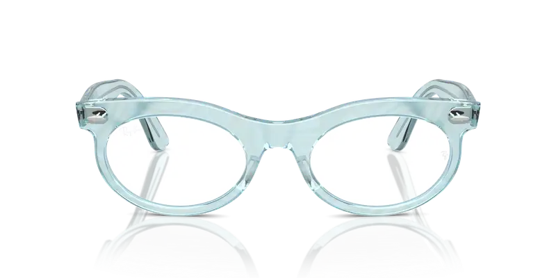 Ray - Ban Unisex RX2242V WAYFARER OVAL 8293 Montature da vista Acetato Azzurro Trasparente Rotonda Normale miniatura 2
