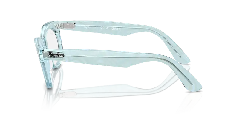 Ray - Ban Unisex RX2242V WAYFARER OVAL 8293 Montature da vista Acetato Azzurro Trasparente Rotonda Normale miniatura 3