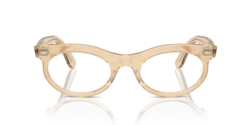 Ray - Ban Unisex RX2242V WAYFARER OVAL 8294 Montature da vista Acetato Marrone Trasparente Rotonda Normale miniatura 2