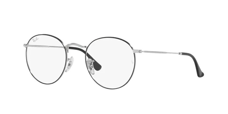 Ray - Ban Unisex RX3447V ROUND METAL 2861 Montature da vista Metallo Nero Trasparente Rotonda Normale miniatura 2