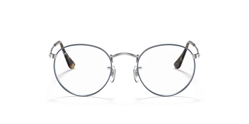 Ray - Ban Unisex RX3447V ROUND METAL 2970 Montature da vista Metallo Blu Trasparente Rotonda Normale miniatura 2