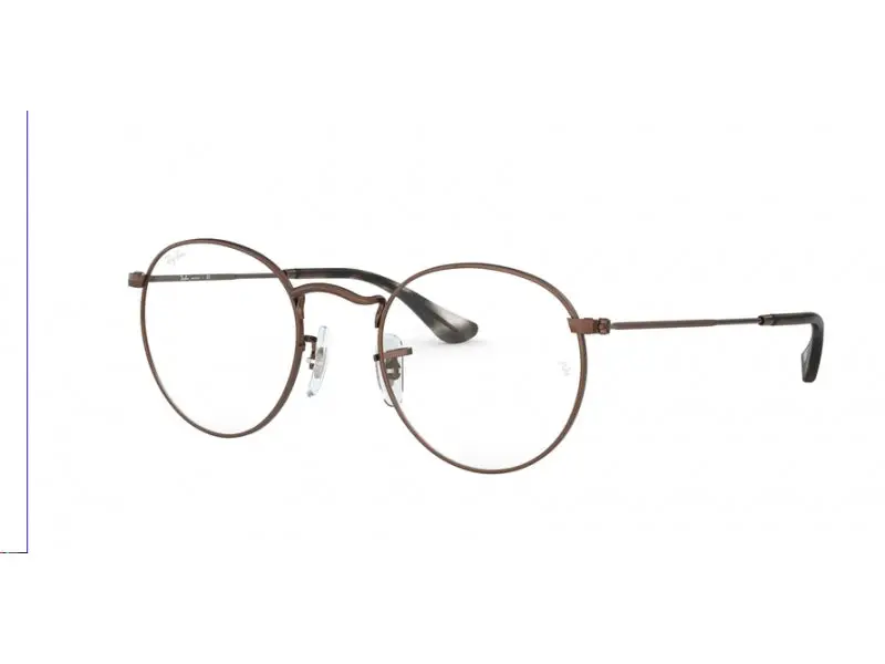 Ray - Ban Unisex RX3447V ROUND METAL 3074 Montature da vista Metallo Marrone  Rotonda