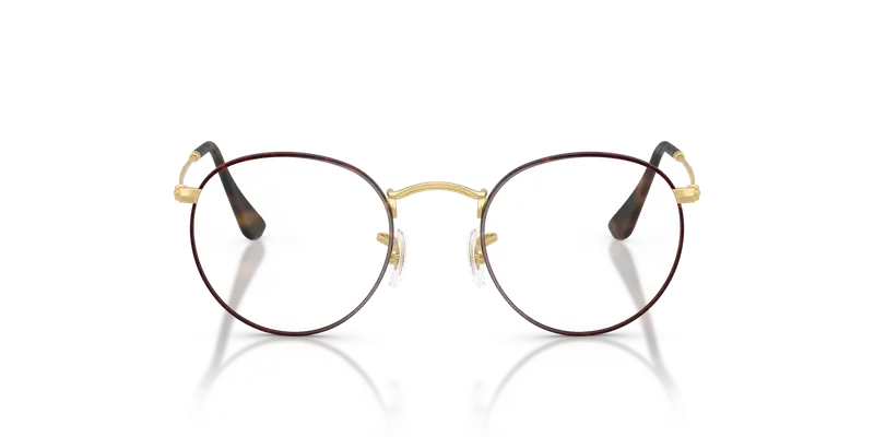 Ray - Ban Unisex RX3447V ROUND METAL 3188 Montature da vista Metallo Havana Trasparente Rotonda Normale miniatura 2