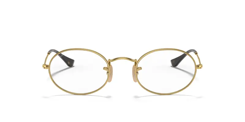 Unisex RX3547V OVAL 2500 Montature da vista Metallo Oro Trasparente Rotonda Normale miniatura 3