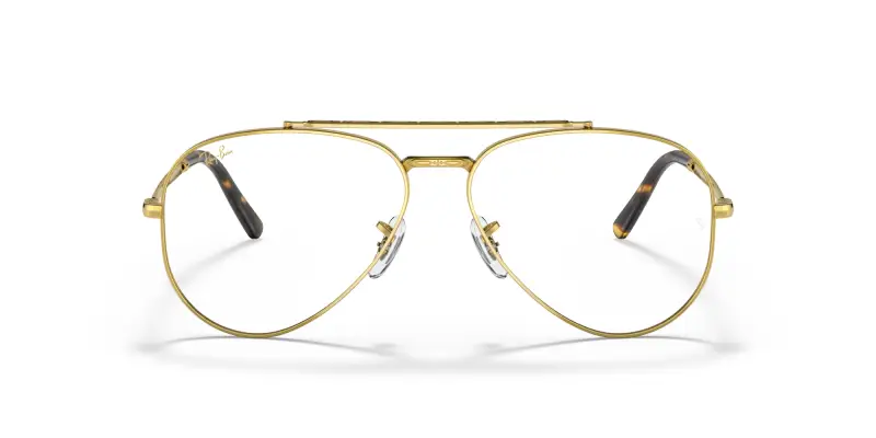 Unisex RX3625V NEW AVIATOR 3086 Montature da vista Metallo Oro Trasparente Pilot Normale miniatura 3