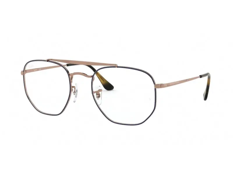 Ray - Ban Unisex RX3648V THE MARSHAL 2975 Montature da vista Metallo Blu Trasparente Geometrica Normale