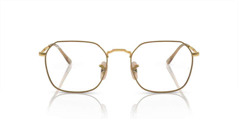 Ray - Ban Unisex RX3694V JIM 3167 Montature da vista Metallo Beige Trasparente Geometrica Normale miniatura 2