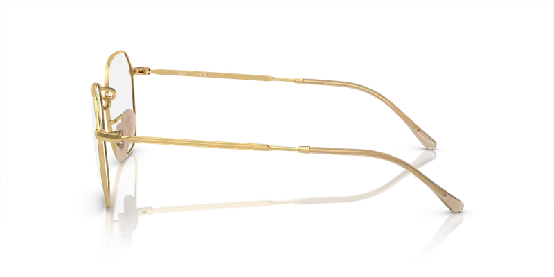 Ray - Ban Unisex RX3694V JIM 3167 Montature da vista Metallo Beige Trasparente Geometrica Normale miniatura 3