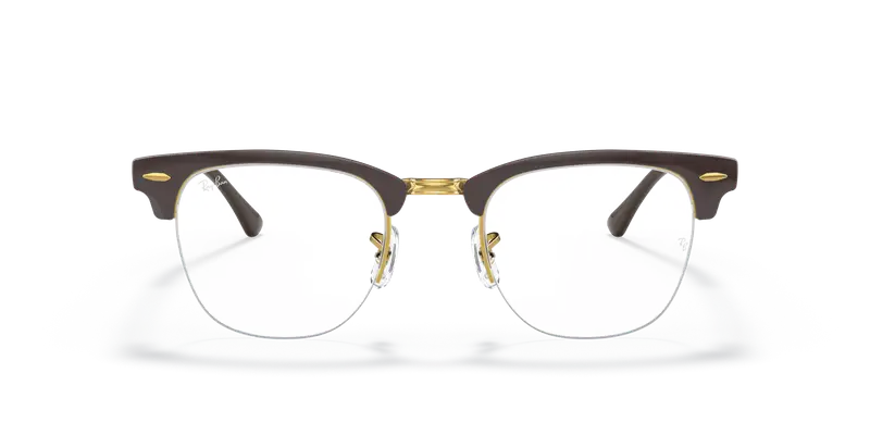 Ray - Ban Unisex RX3716VM CLUBMASTER METAL 3116 Montature da vista Metallo Marrone Squadrata miniatura 2