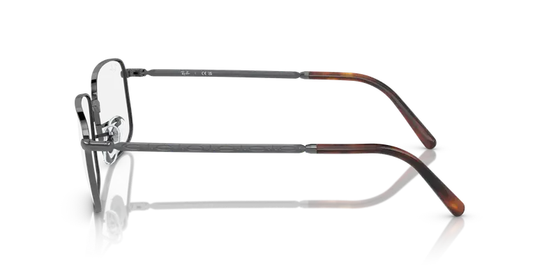 Ray - Ban Unisex RX3717V 2502 Montature da vista Metallo Grigio Trasparente Squadrata Normale miniatura 3