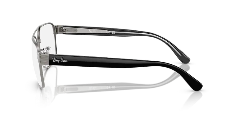 Ray - Ban Unisex RX3751V 2502 Montature da vista Metallo Grigio Trasparente Squadrata Normale miniatura 3