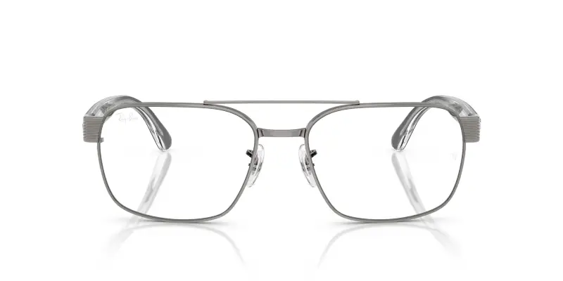 Unisex RX3751V 2502 Montature da vista Metallo Grigio Trasparente Squadrata Normale miniatura 3