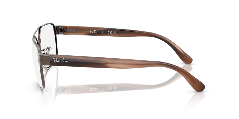 Ray - Ban Unisex RX3751V 3182 Montature da vista Metallo Bronzo Trasparente Squadrata Normale miniatura 3