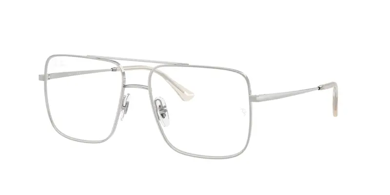 Ray - Ban Unisex RX3758V ARI 2501 Montature da vista Metallo Argento Trasparente Squadrata Normale
