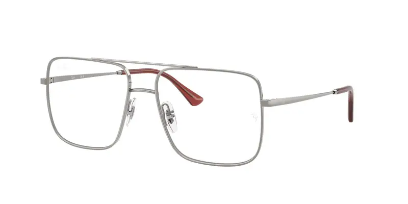 Ray - Ban Unisex RX3758V ARI 2502 Montature da vista Metallo Grigio Trasparente Squadrata Normale