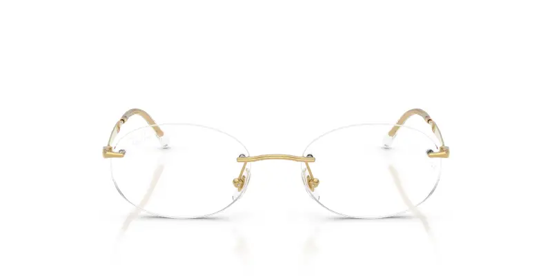 Unisex RX3767V 2500 Montature da vista Metallo Oro Trasparente Rotonda Normale miniatura 3