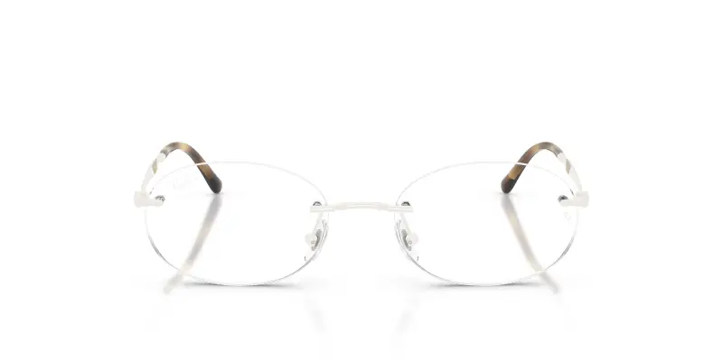 Unisex RX3767V 3205 Montature da vista Metallo Bianco Trasparente Rotonda Normale miniatura 3