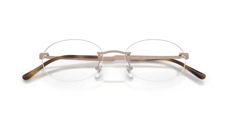 Unisex RX3767V 3207 Montature da vista Metallo Rosa Trasparente Rotonda Normale miniatura 2