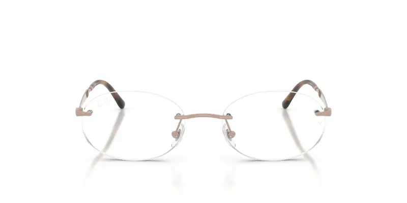 Unisex RX3767V 3207 Montature da vista Metallo Rosa Trasparente Rotonda Normale miniatura 3