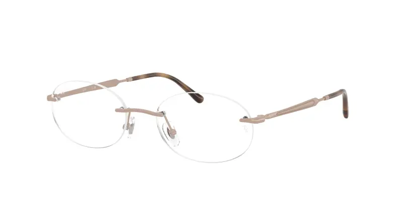 Unisex RX3767V 3207 Montature da vista Metallo Rosa Trasparente Rotonda Normale