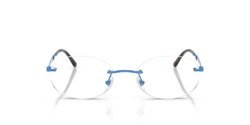 Unisex RX3767V 3208 Montature da vista Metallo Blu Trasparente Rotonda Normale miniatura 3