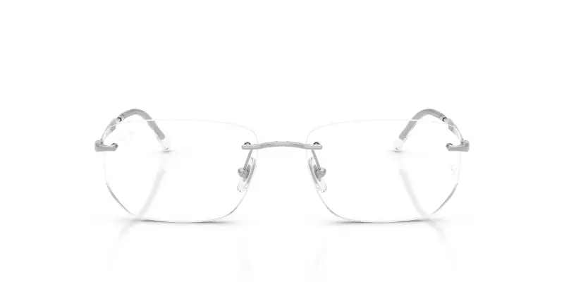 Unisex RX3768V 2501 Montature da vista Metallo Argento Trasparente Geometrica Normale miniatura 3