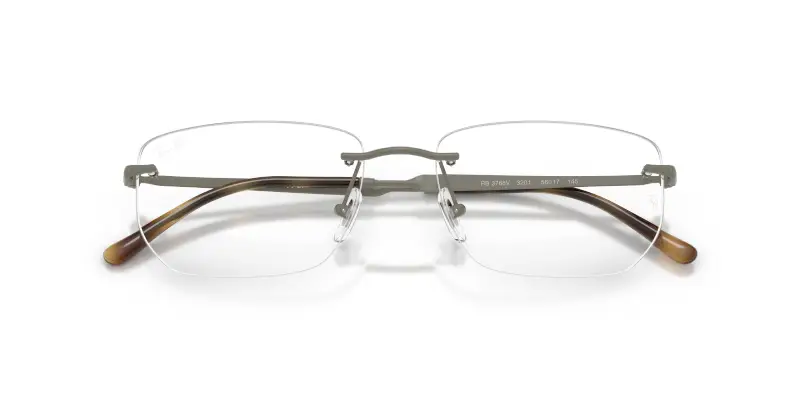 Unisex RX3768V 3201 Montature da vista Metallo Grigio Trasparente Geometrica Normale miniatura 2