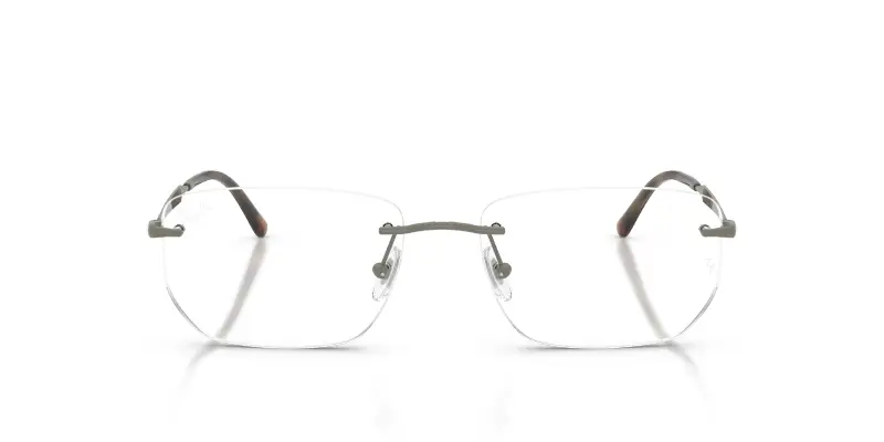 Unisex RX3768V 3201 Montature da vista Metallo Grigio Trasparente Geometrica Normale miniatura 3