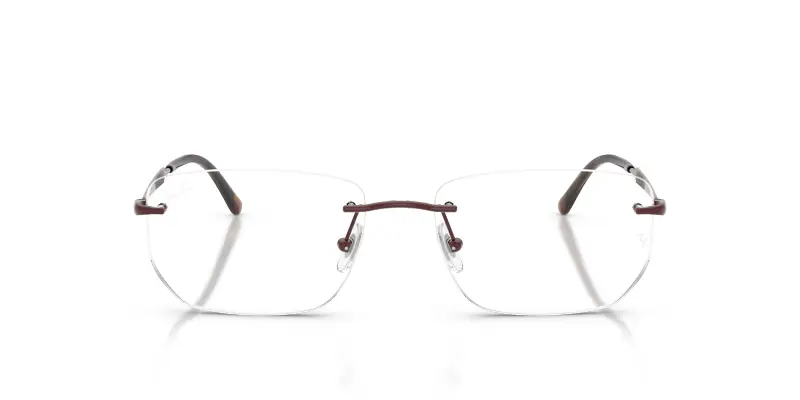 Unisex RX3768V 3202 Montature da vista Metallo Rosso Trasparente Geometrica Normale miniatura 3