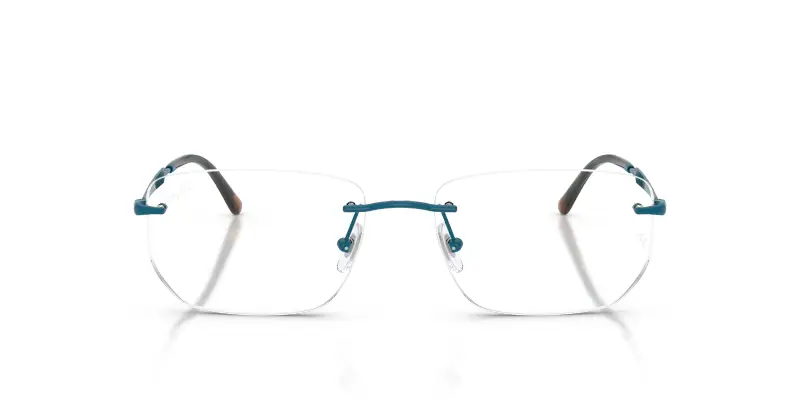 Unisex RX3768V 3203 Montature da vista Metallo Blu Trasparente Geometrica Normale miniatura 3