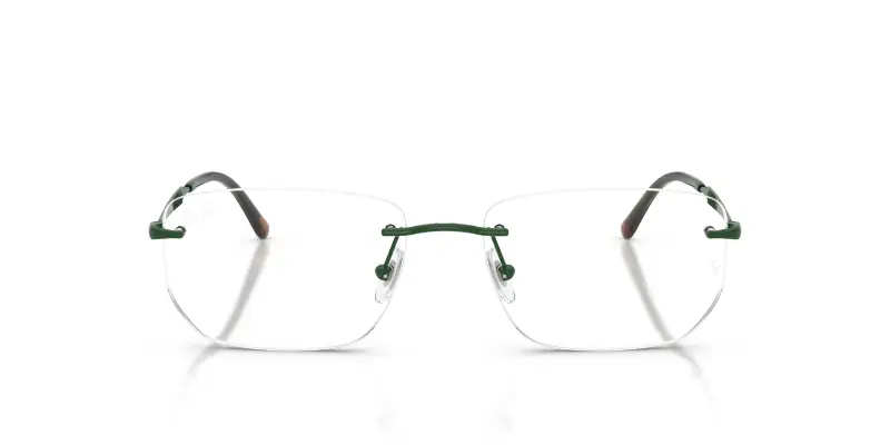 Unisex RX3768V 3204 Montature da vista Metallo Verde Trasparente Geometrica Normale miniatura 2