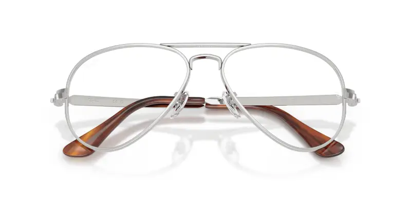 Unisex RX3925V AVIATOR MAX 2501 Montature da vista Metallo Argento Trasparente Pilot Normale miniatura 2