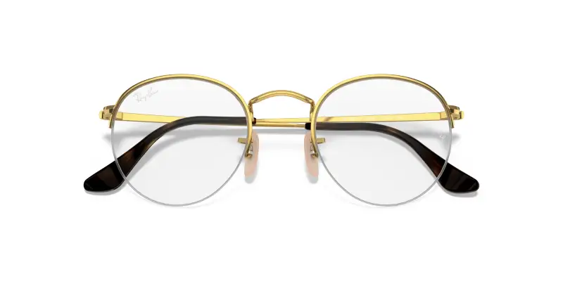 Unisex RX3947V ROUND GAZE 2500 Montature da vista Metallo Oro Trasparente Rotonda Normale miniatura 2