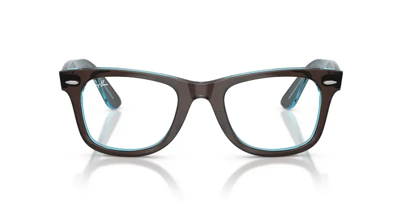 Unisex RX4340V WAYFARER EASE 8366 Montature da vista Acetato Marrone Trasparente Squadrata Normale miniatura 3