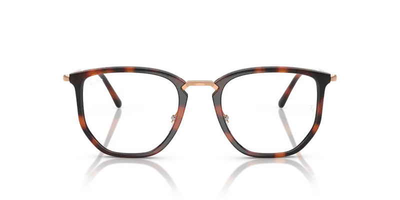 Ray - Ban Unisex RX4451V 5687 Montature da vista Nylon Marrone Trasparente Geometrica Normale miniatura 2