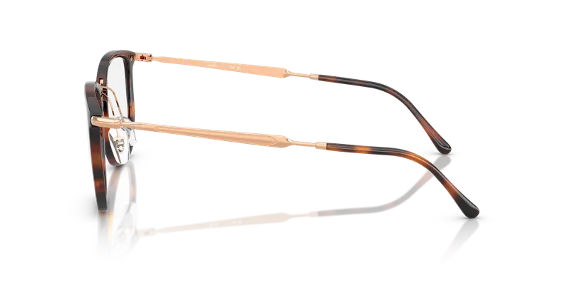 Ray - Ban Unisex RX4451V 5687 Montature da vista Nylon Marrone Trasparente Geometrica Normale miniatura 3