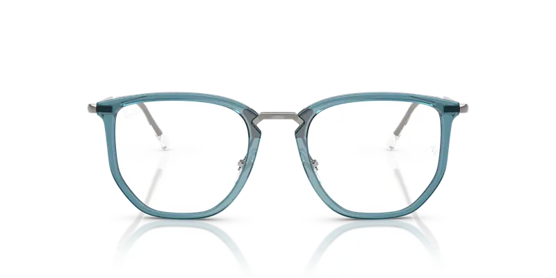 Ray - Ban Unisex RX4451V 8426 Montature da vista Nylon Blu Trasparente Geometrica Normale miniatura 2