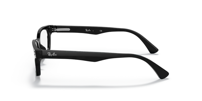 Ray - Ban Unisex RX5017A 2000 Montature da vista Acetato Nero Trasparente Squadrata Normale miniatura 3