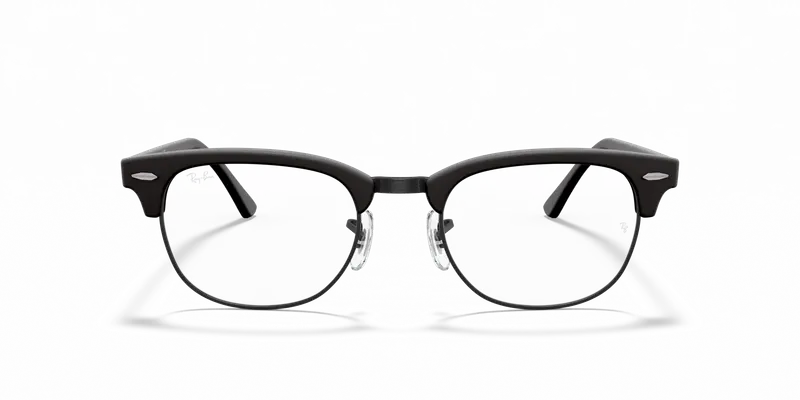 Ray - Ban Unisex RX5154 CLUBMASTER 2077 Montature da vista Acetato Nero Trasparente Squadrata Normale miniatura 2