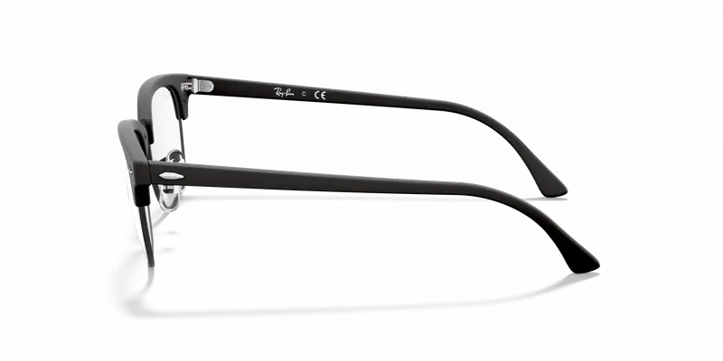 Ray - Ban Unisex RX5154 CLUBMASTER 2077 Montature da vista Acetato Nero Trasparente Squadrata Normale miniatura 3